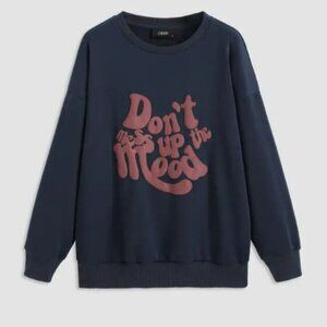 Cider Terry "Don't Mess Up the Mood" Crewneck Sweatshirt